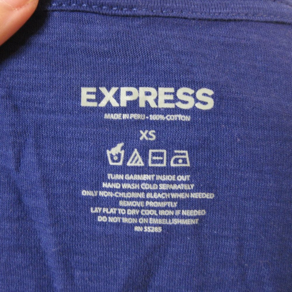 NWOT Express purple graphic tee t shirt top XS extra small - Picture 5 of 5